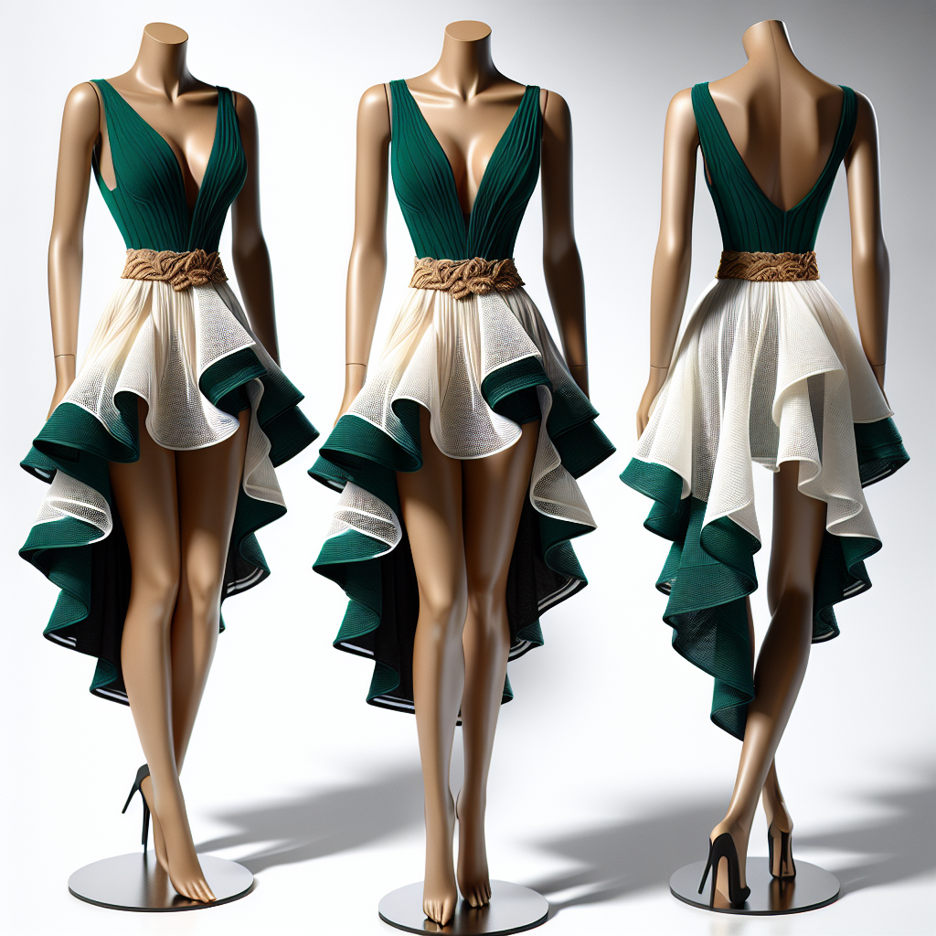 Malu Showcase Dress - Emerald & Ivory