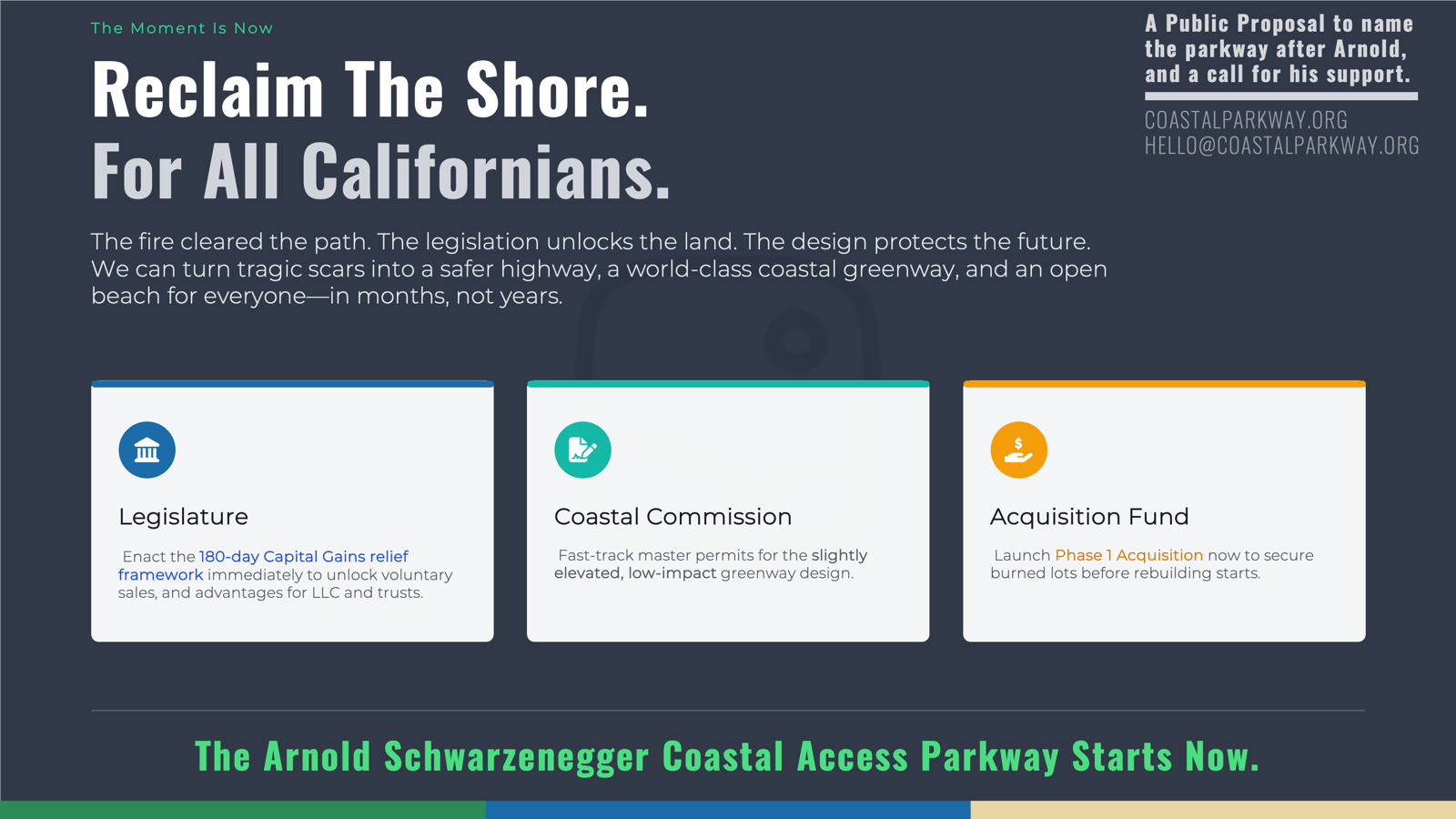 Call to Action — Contact the legislature, commission, and funding bodies