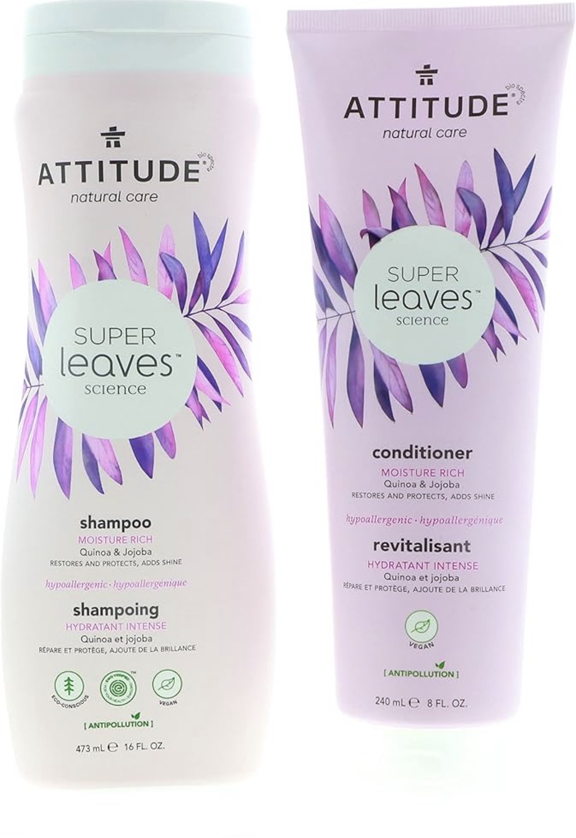 ATTITUDE Super Leaves Moisture Rich shampoo and conditioner