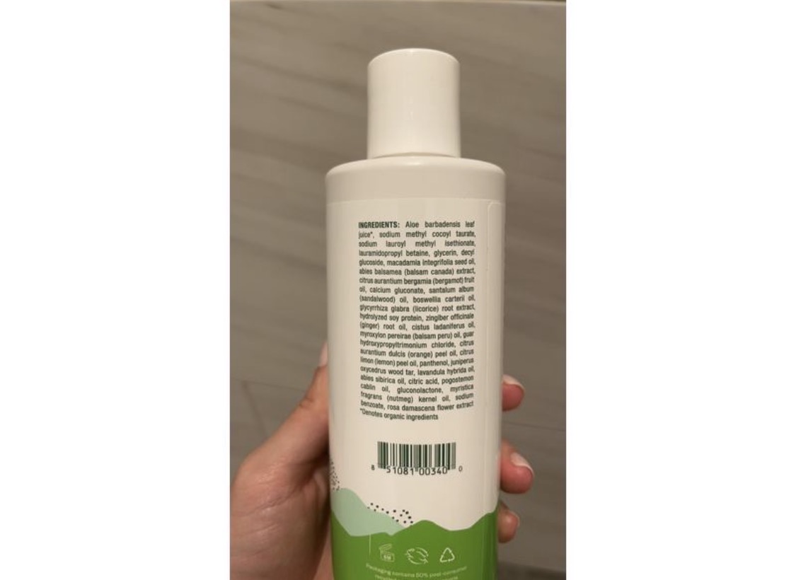 Ursa Major Go Easy Conditioner ingredients label