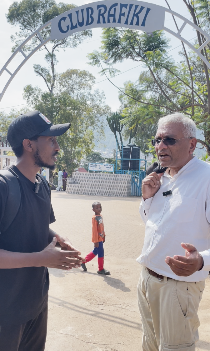 Conversation at Club Rafiki entrance