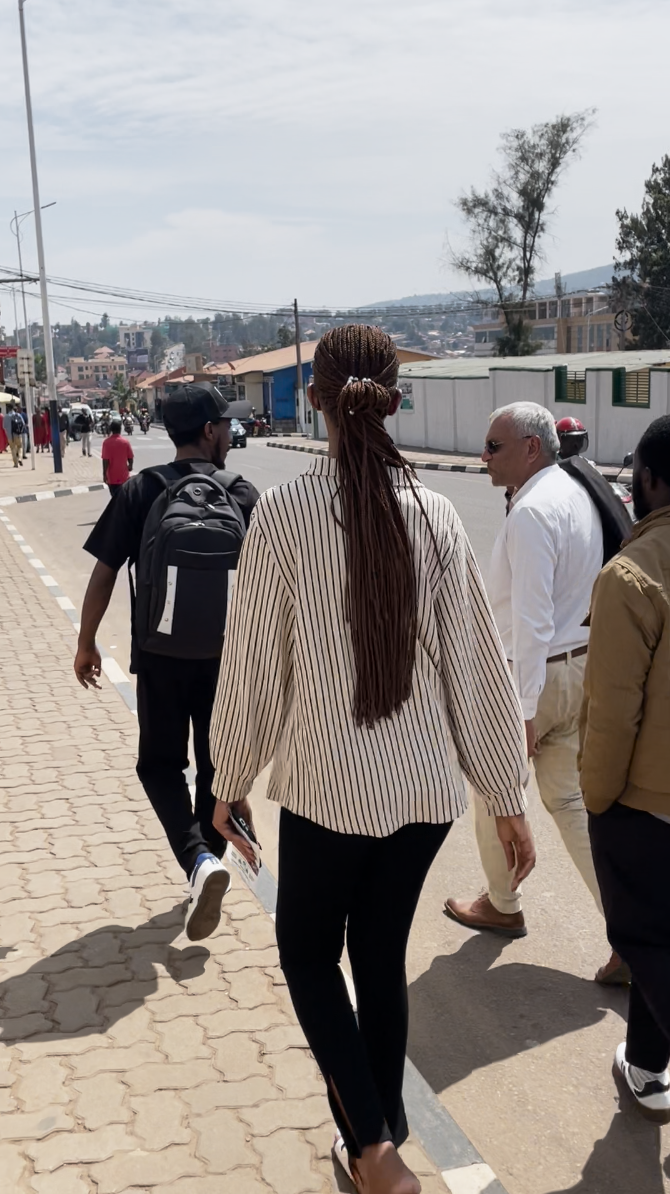 Group walking through Nyamirambo streets