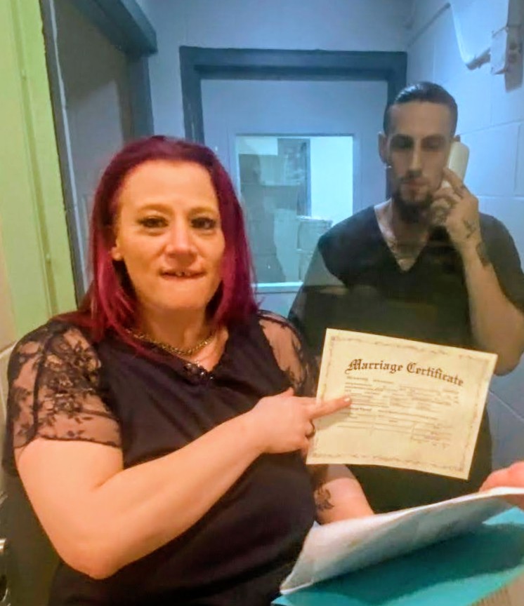 Our marriage certificate — making it official