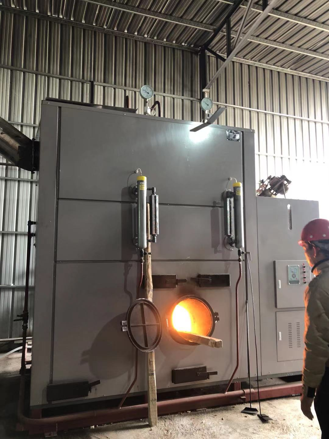 Jayin Engineering Wood Pellet Steam Generator — 2.5 T/H vertical biomass steam generator in operation