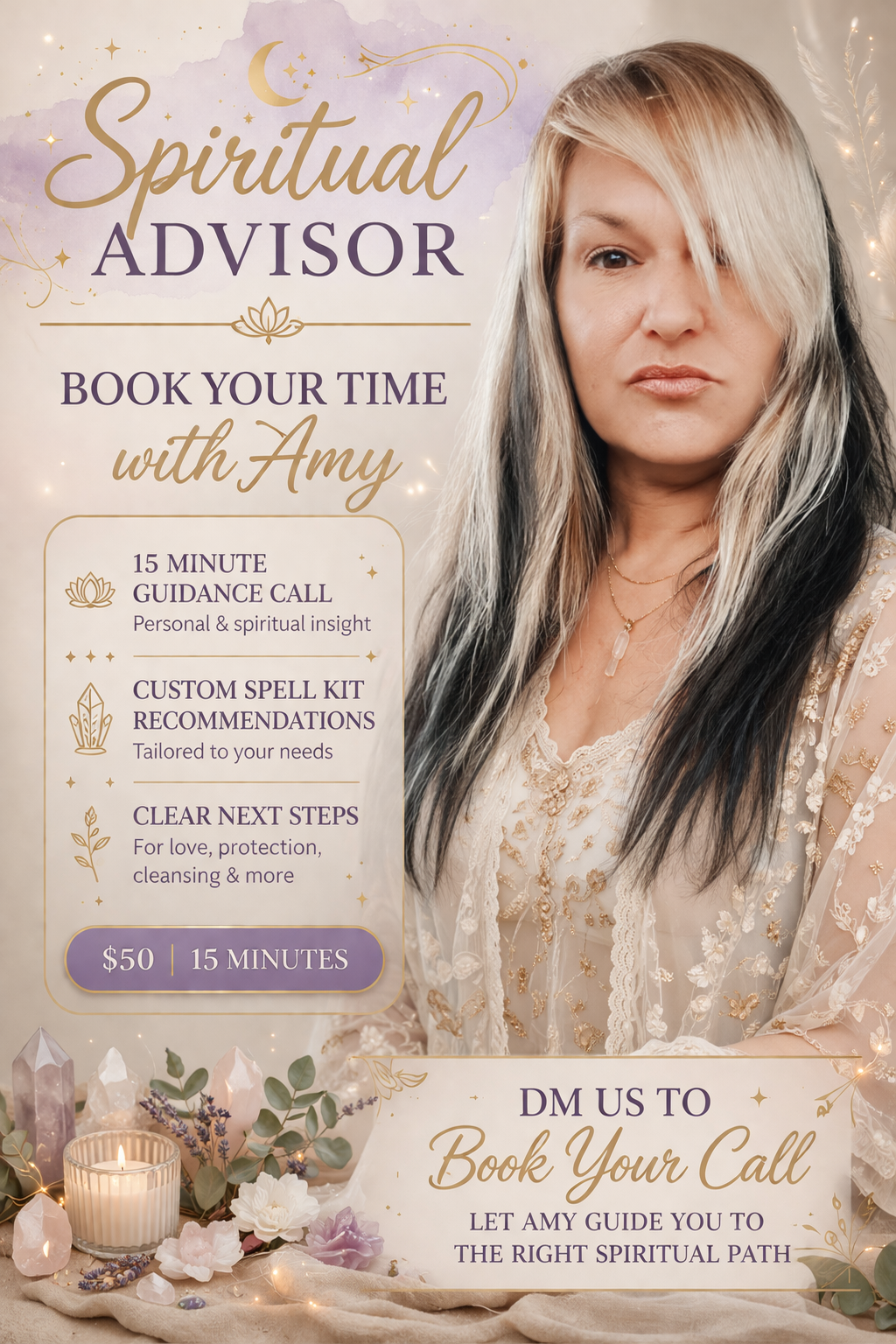 Spiritual Advisor — Book Your Time with Amy. 15-minute guidance call for personal and spiritual insight.