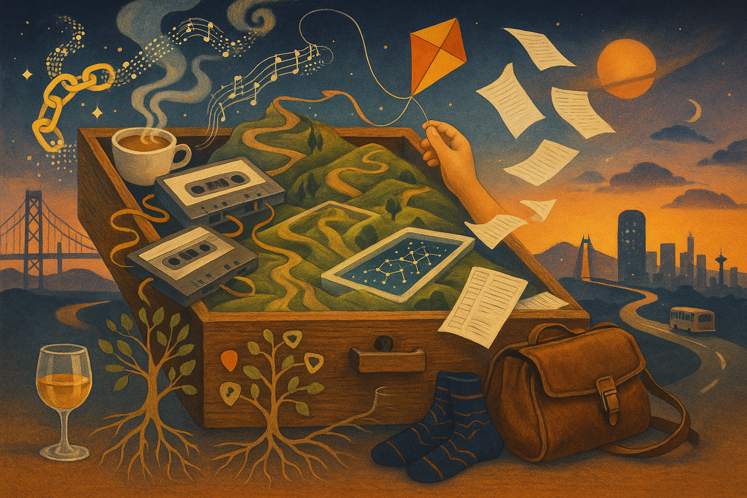 AI-generated visual portrait of Balter's body of work