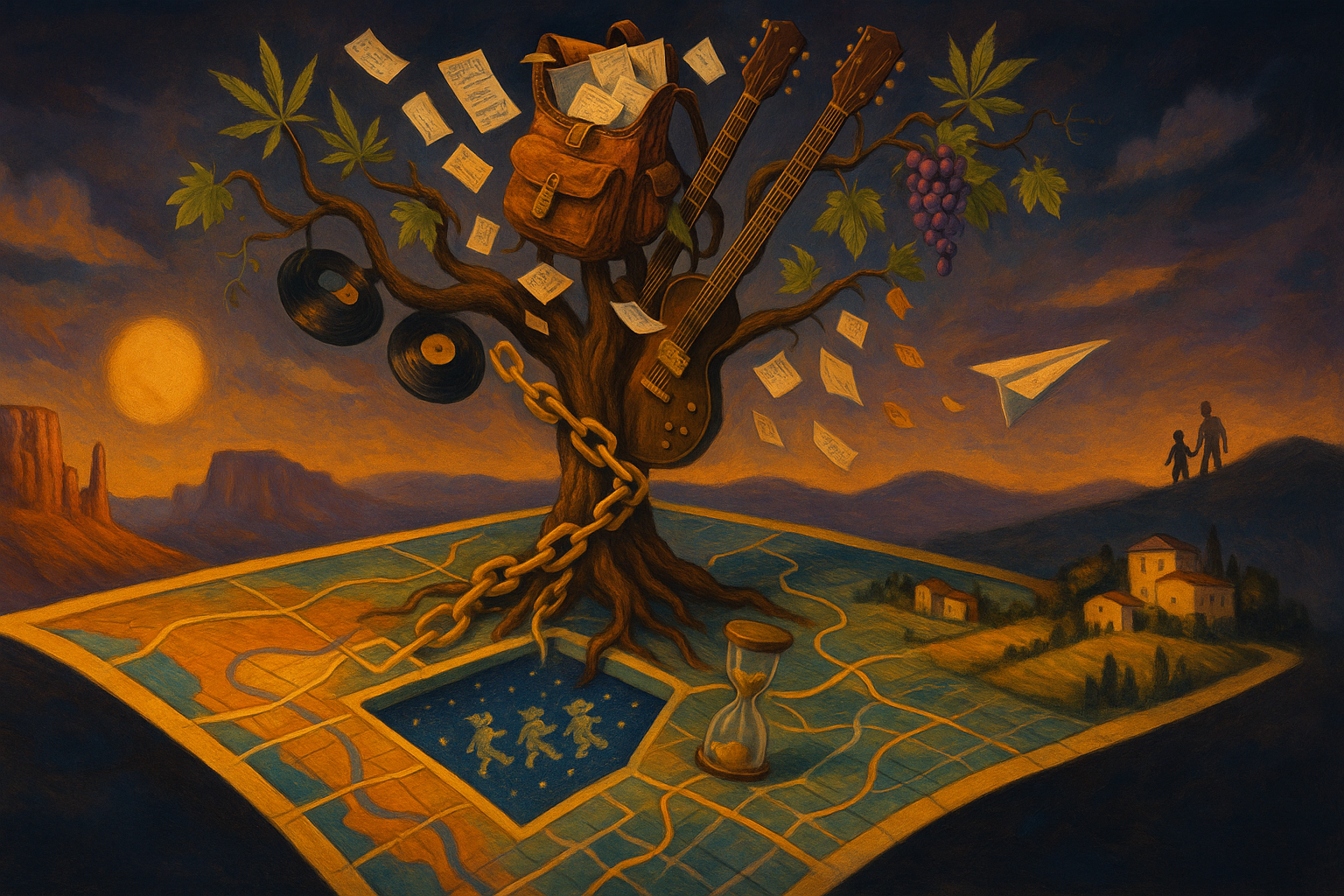 AI-generated visual portrait of Balter's body of work