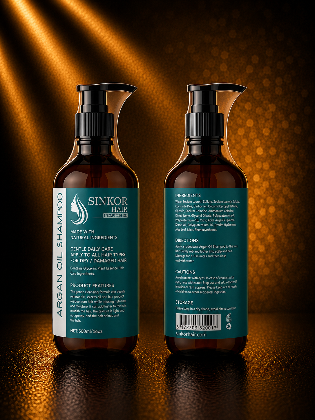 Argan Oil Shampoo — back view