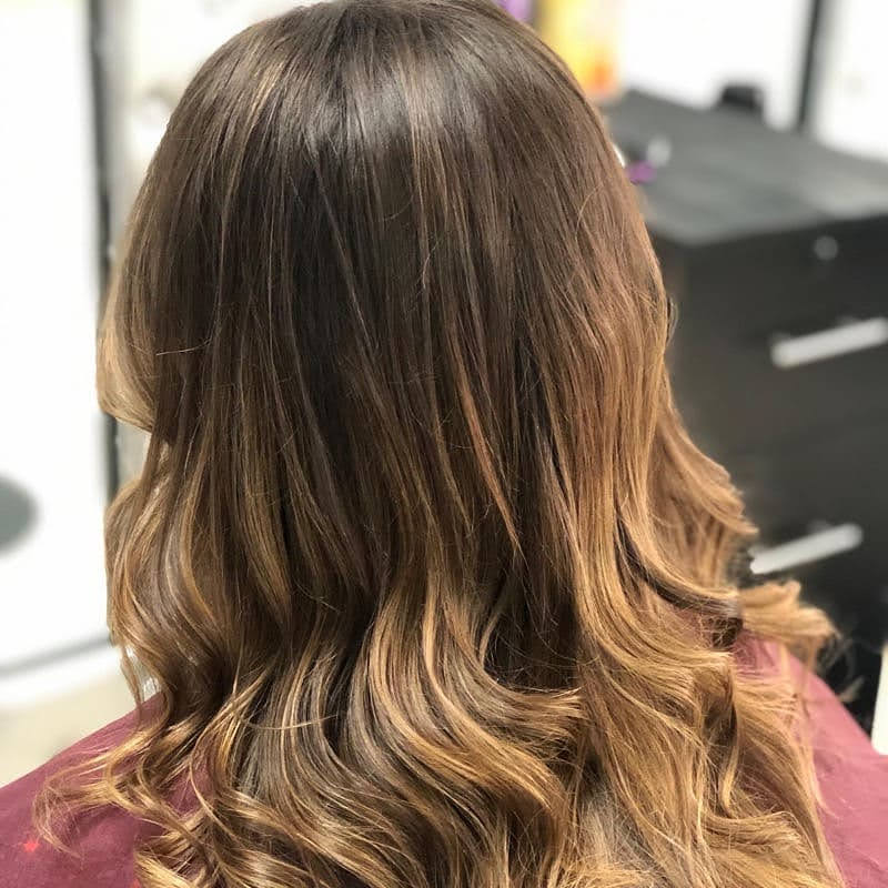 Balayage and ombre brown hair color at Sinkor Beauty