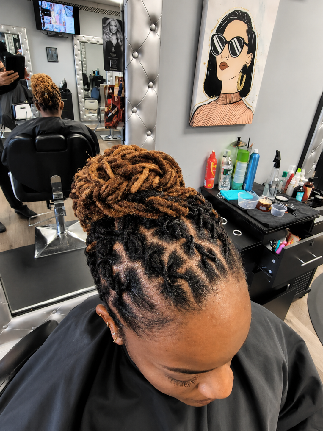 Dreadlock maintenance at Sinkor Hair