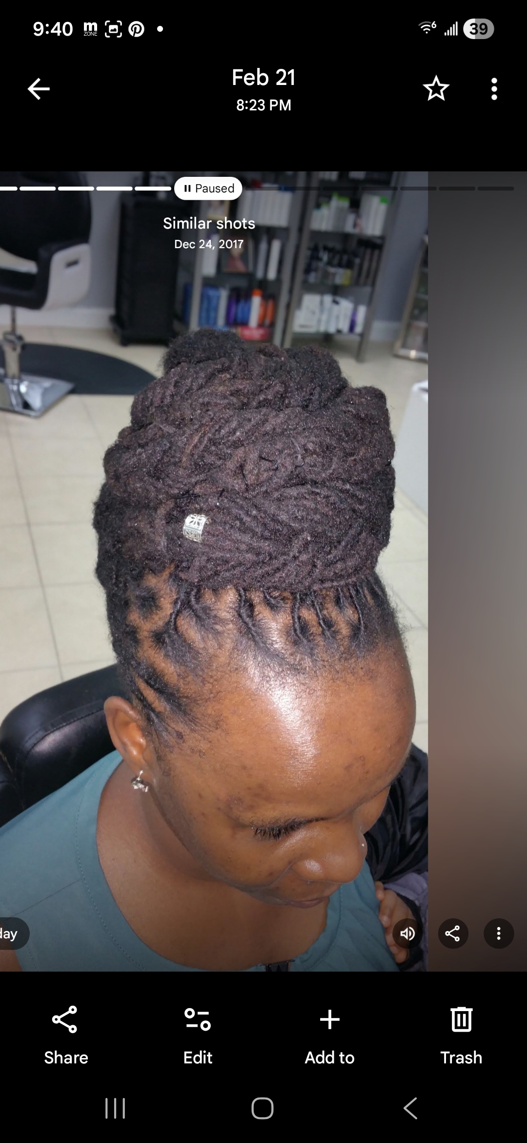 Classic loc bun hairstyle — natural hair loc salon Middletown DE