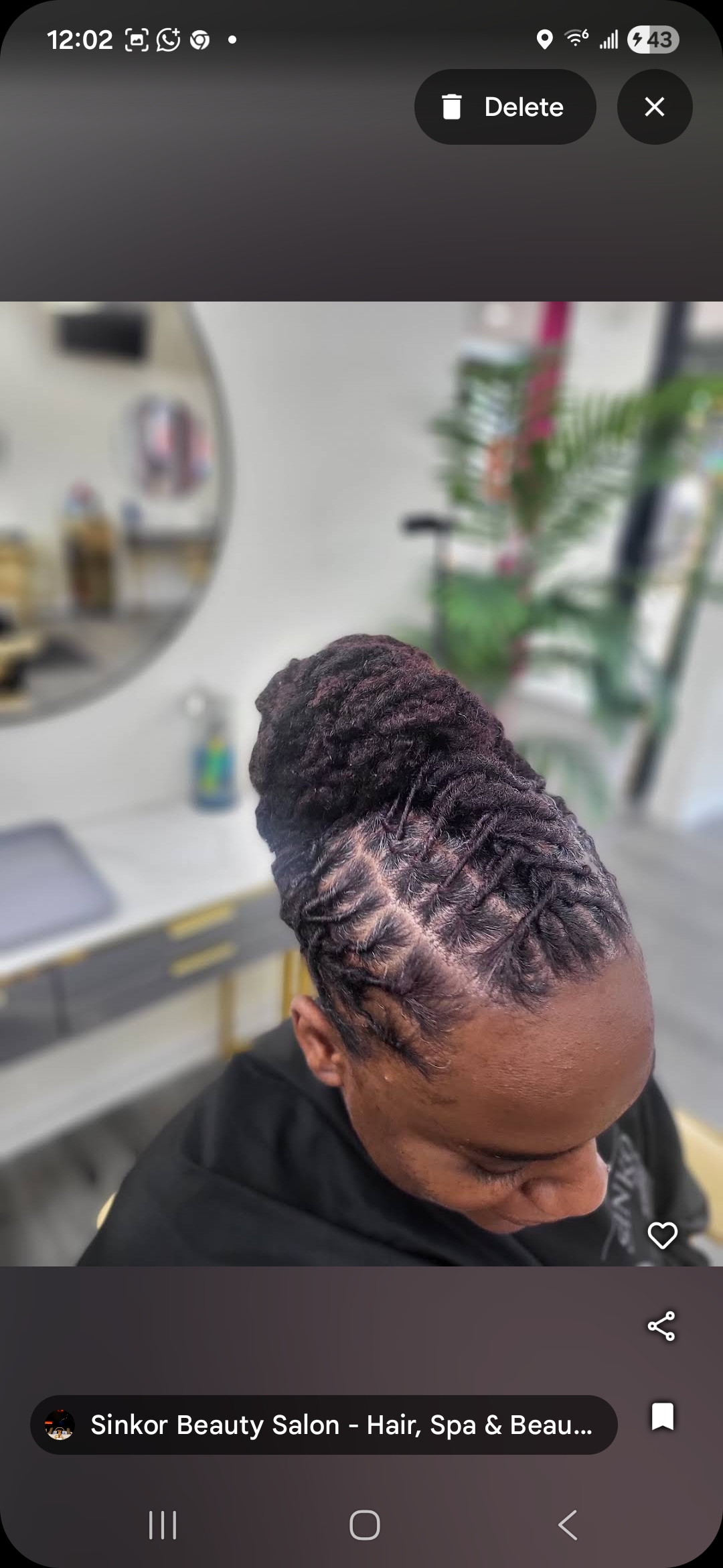 Loc French roll updo — Sinkor Beauty Salon loc styling specialist Delaware