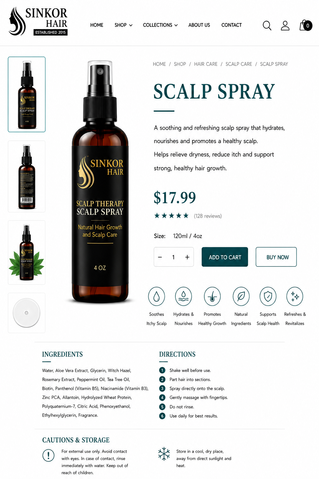 Sinkor Scalp Therapy Scalp Spray — soothing & refreshing