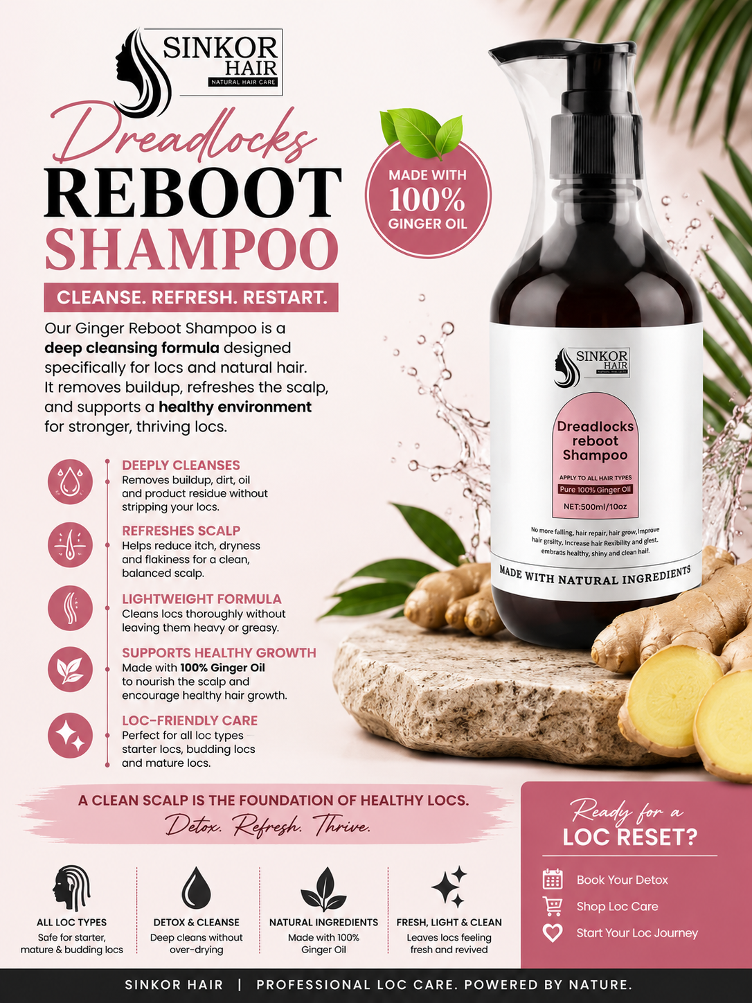 Dreadlocks Reboot Shampoo — Deep cleansing for locs and natural hair