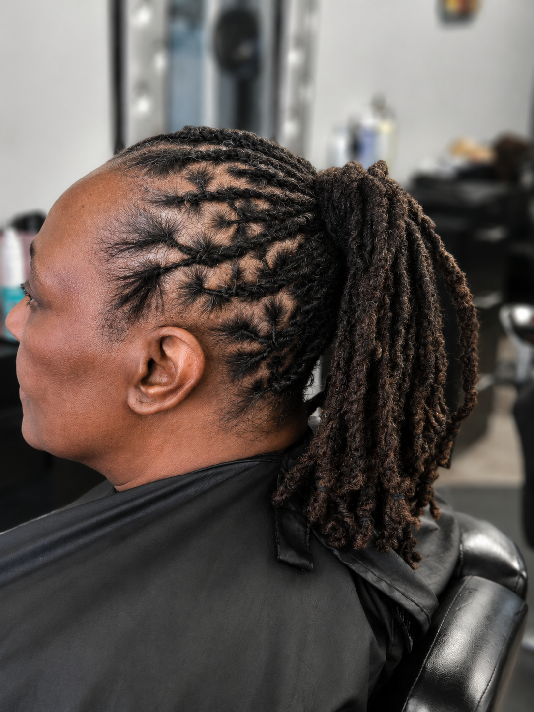 Loc styling at Sinkor Beauty Salon