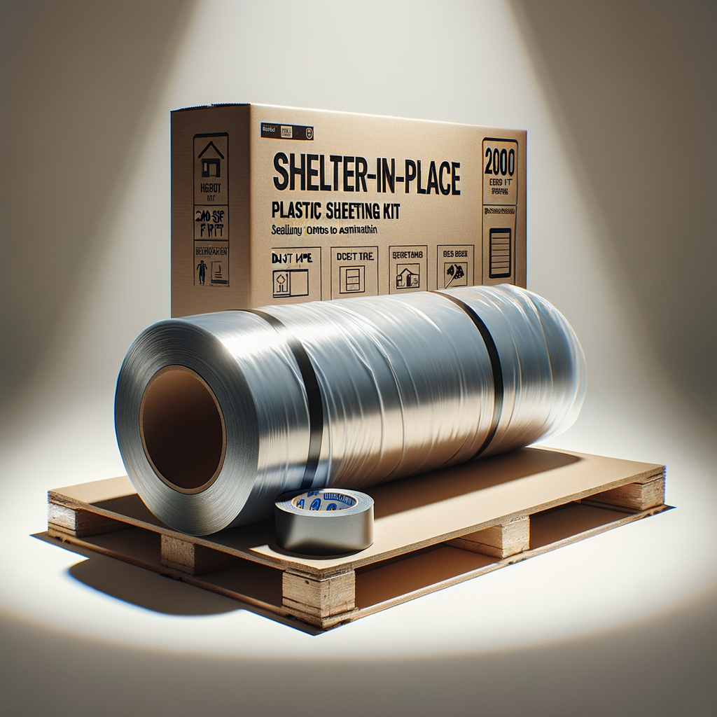 Shelter-in-Place Plastic Sheeting Kit (200 sq ft) — CBRN & Radiation Protection emergency preparedness gear