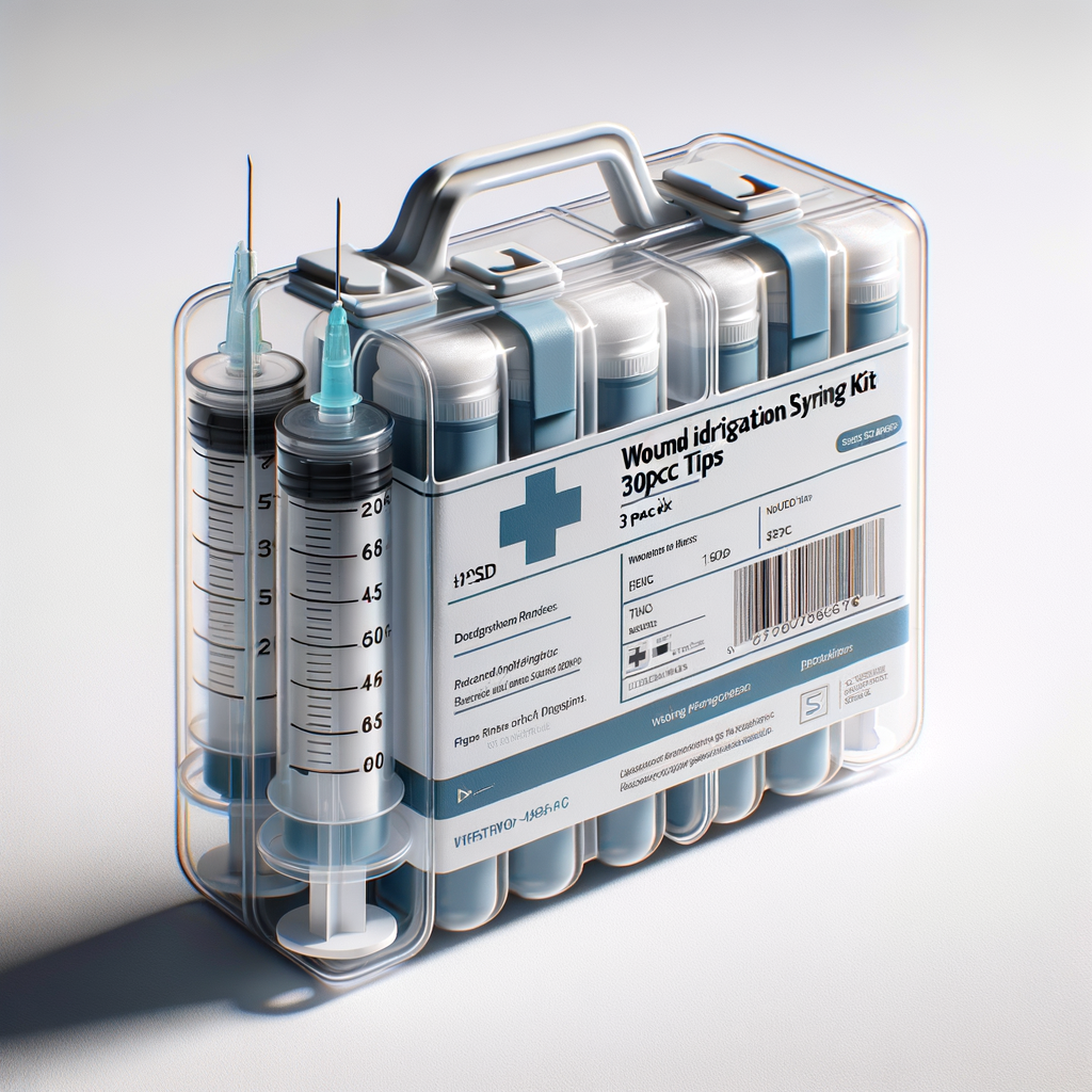 Wound Irrigation Syringe Kit 60cc (3-Pack + Tips) — First Aid & Medical emergency preparedness gear