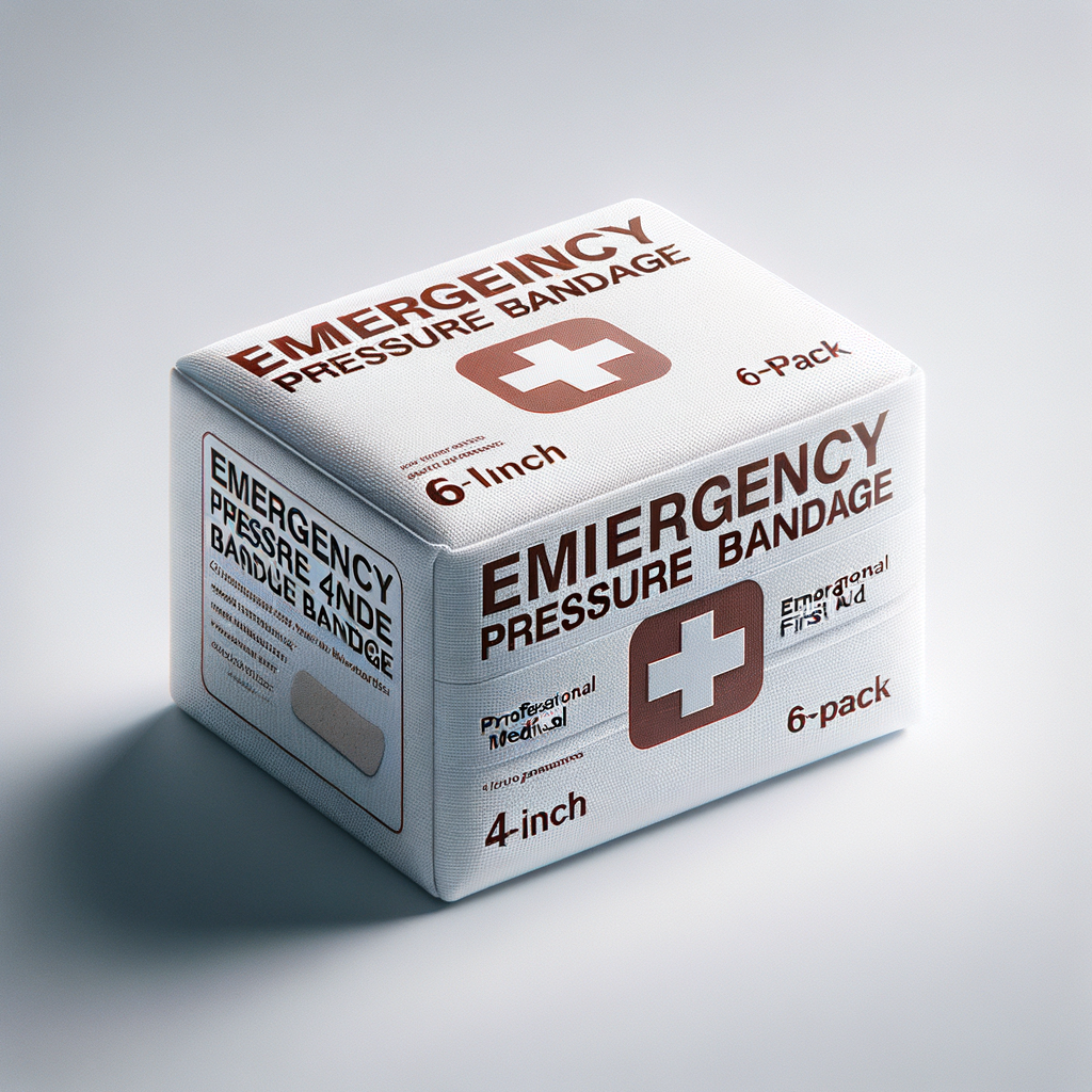 Emergency Pressure Bandage 4-Inch (6-Pack) — First Aid & Medical emergency preparedness gear