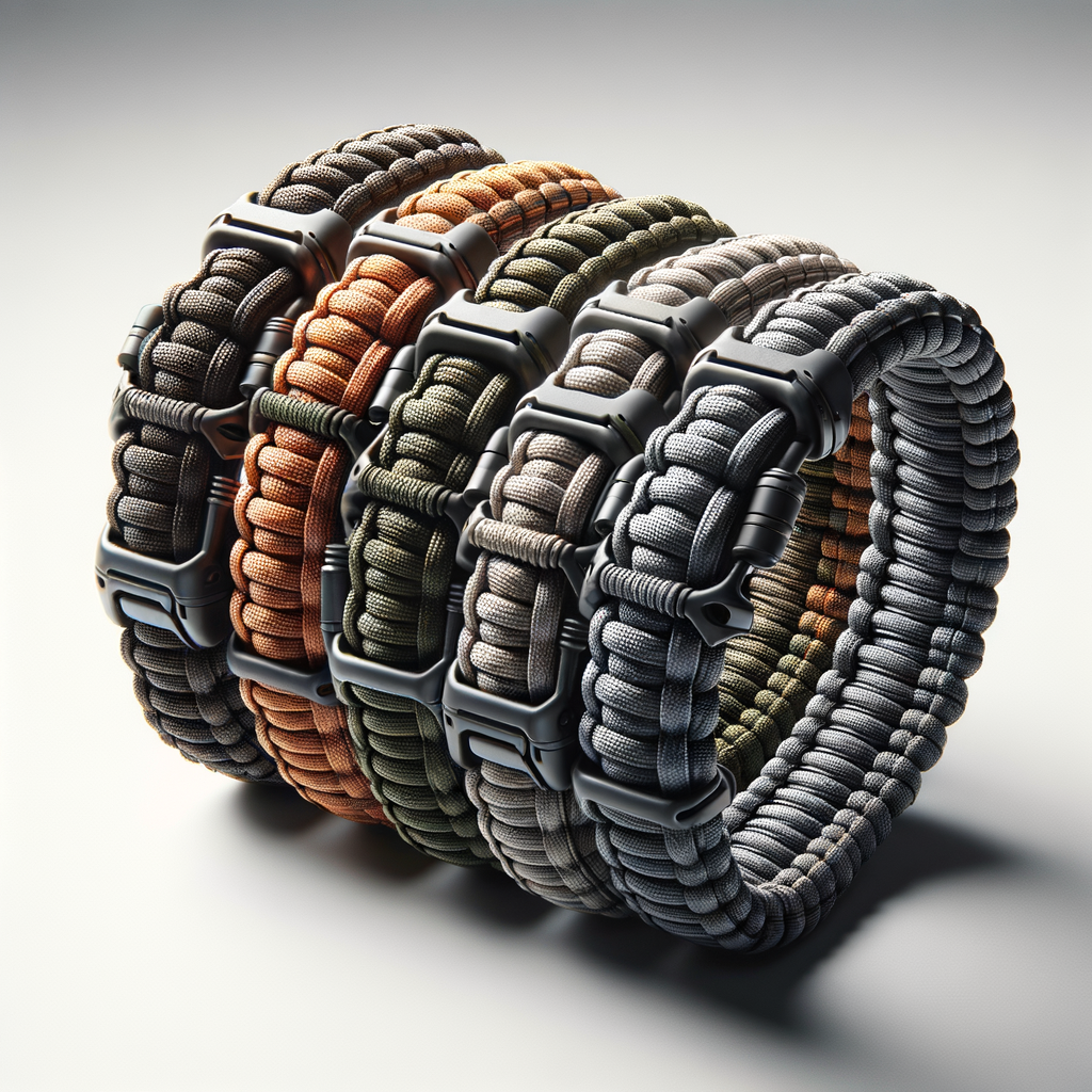 Paracord Survival Bracelet Set (5-Pack) — Shelter emergency preparedness gear