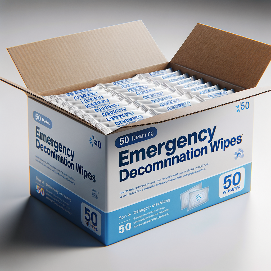 Emergency Decontamination Wipes (50-Pack) — CBRN & Radiation Protection emergency preparedness gear