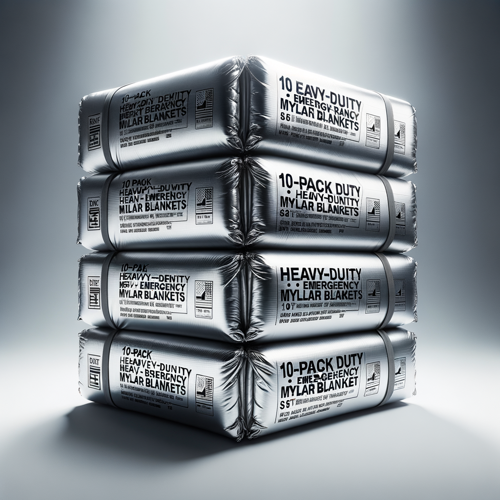 Heavy-Duty Emergency Mylar Blankets (10-Pack) — Shelter emergency preparedness gear