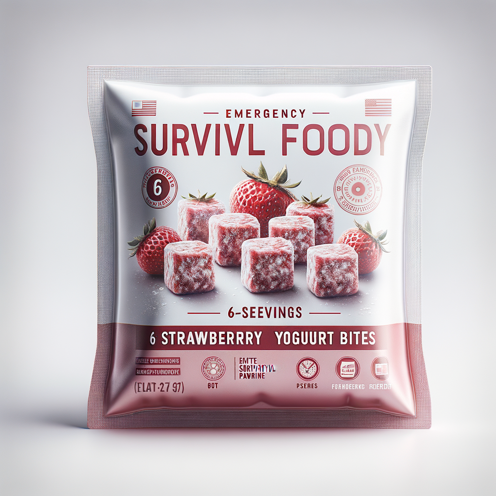 Freeze-Dried Strawberry Yogurt Bites Snack Pack (6-Serving) — Food & MREs emergency preparedness gear