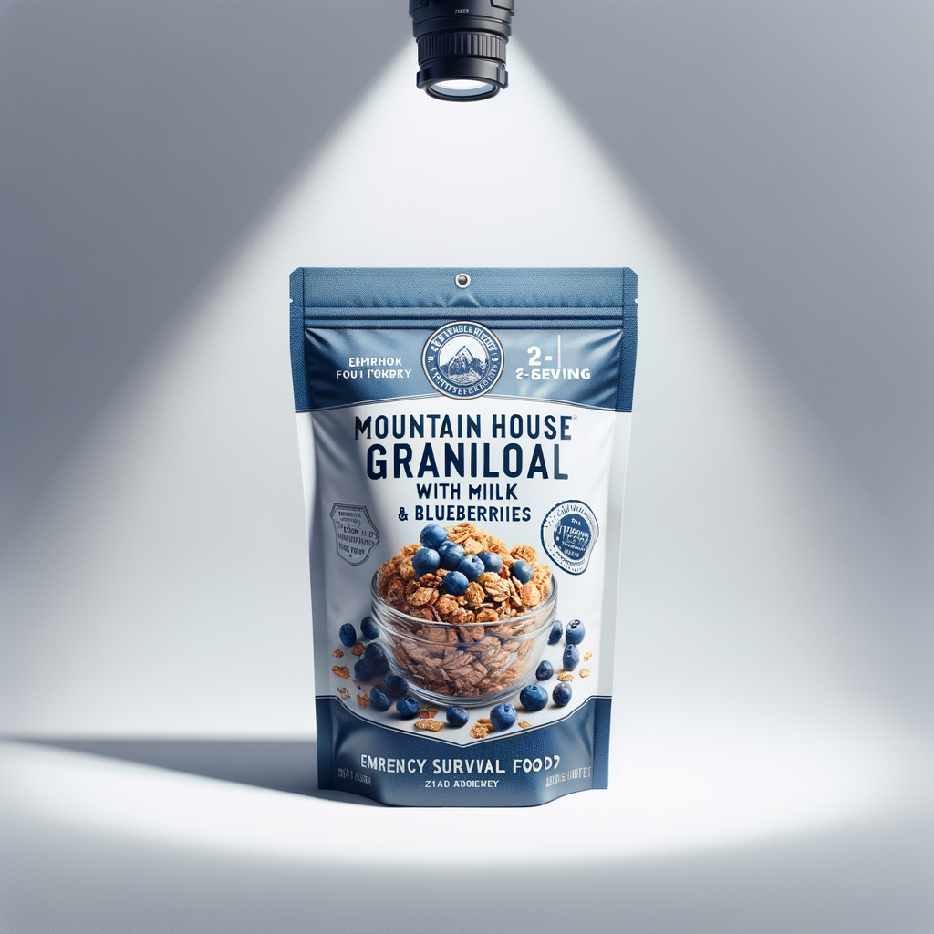 Mountain House Granola with Milk & Blueberries (2-Serving) — Food & MREs emergency preparedness gear