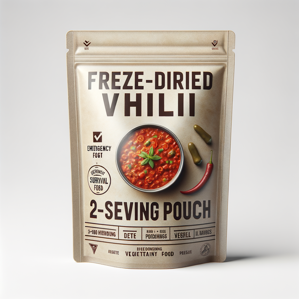 Freeze-Dried Vegetarian Chili 2-Serving Pouch — Food & MREs emergency preparedness gear