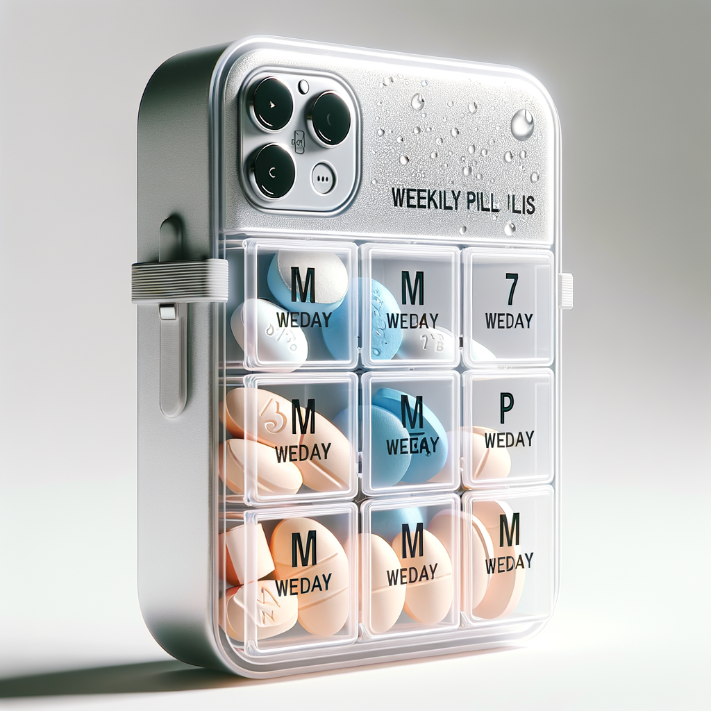 Weekly Prescription Medication Organizer (Waterproof) — First Aid & Medical emergency preparedness gear