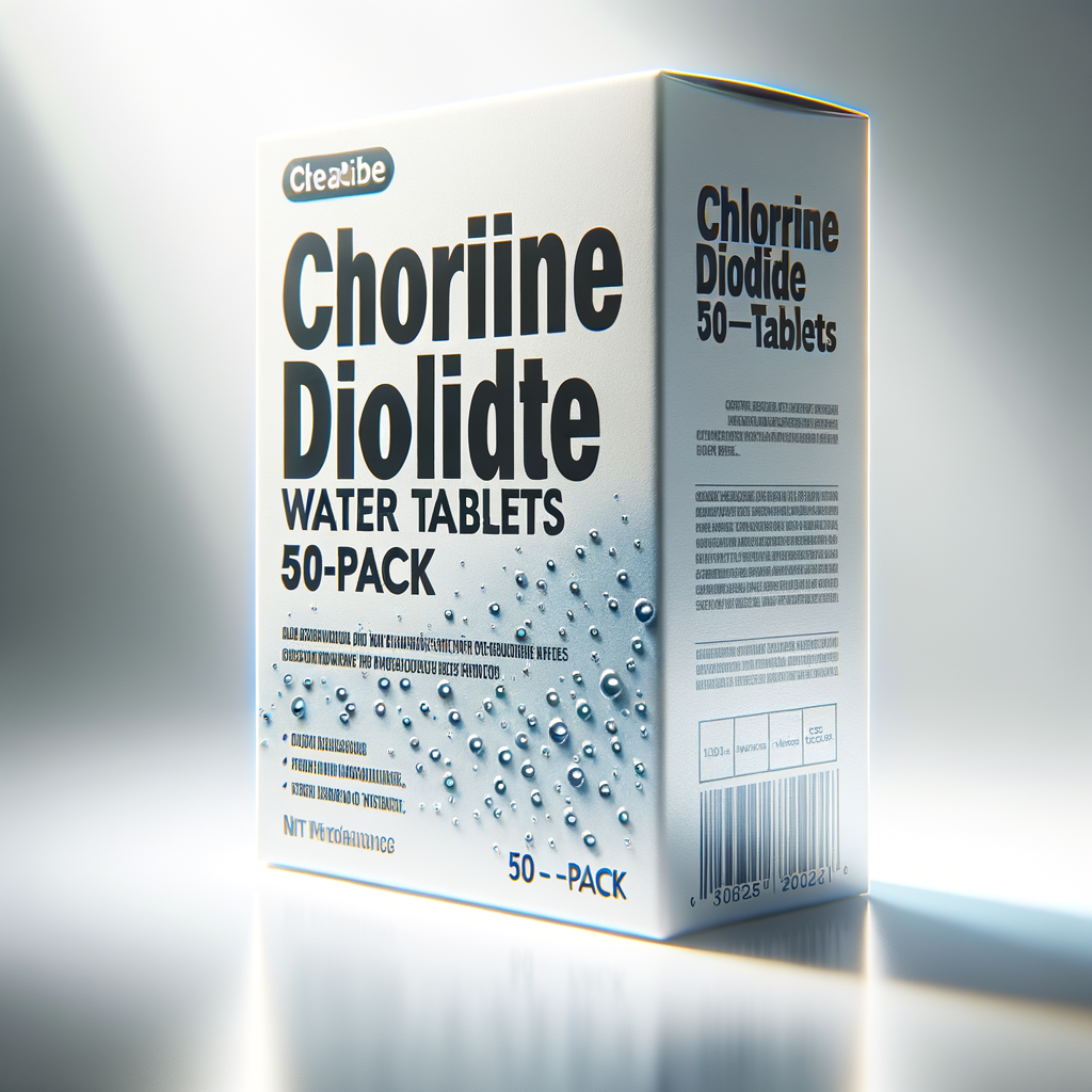Chlorine Dioxide Water Tablets 50-Pack — Water Filtration & Purification emergency preparedness gear