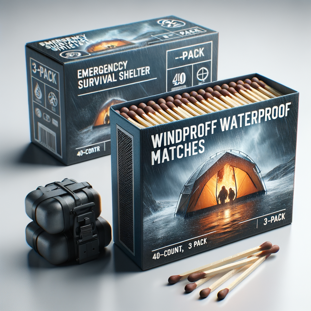 Windproof Waterproof Matches (40-Count, 3-Pack) — Shelter emergency preparedness gear