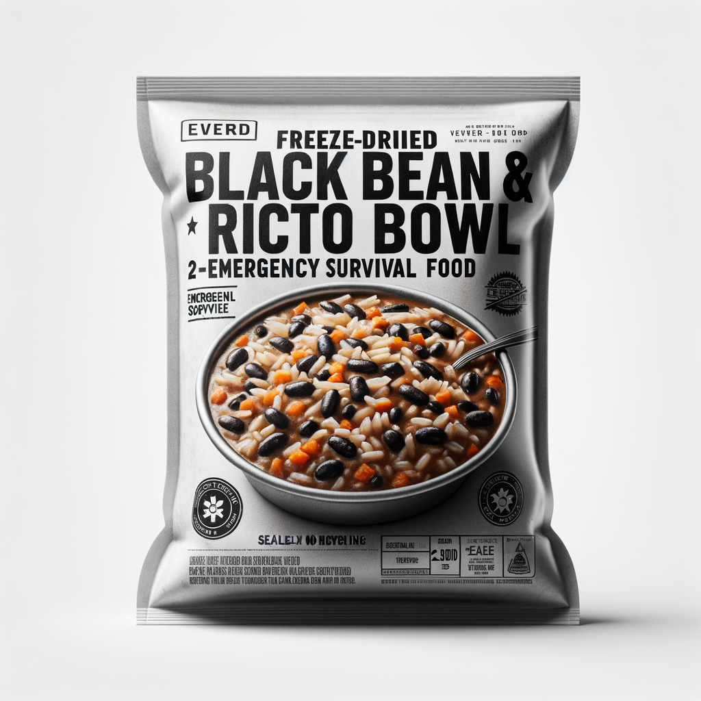 Freeze-Dried Black Bean & Rice Burrito Bowl (2-Serving) — Food & MREs emergency preparedness gear