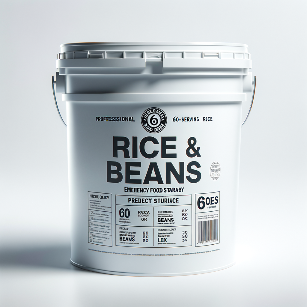 High-Protein Rice & Beans Bucket (60 Srvg) — Food & MREs emergency preparedness gear