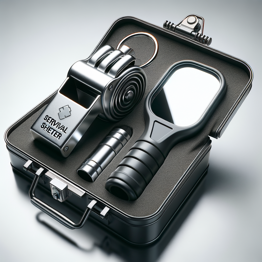 Survival Whistle + Signal Mirror Set — Shelter emergency preparedness gear