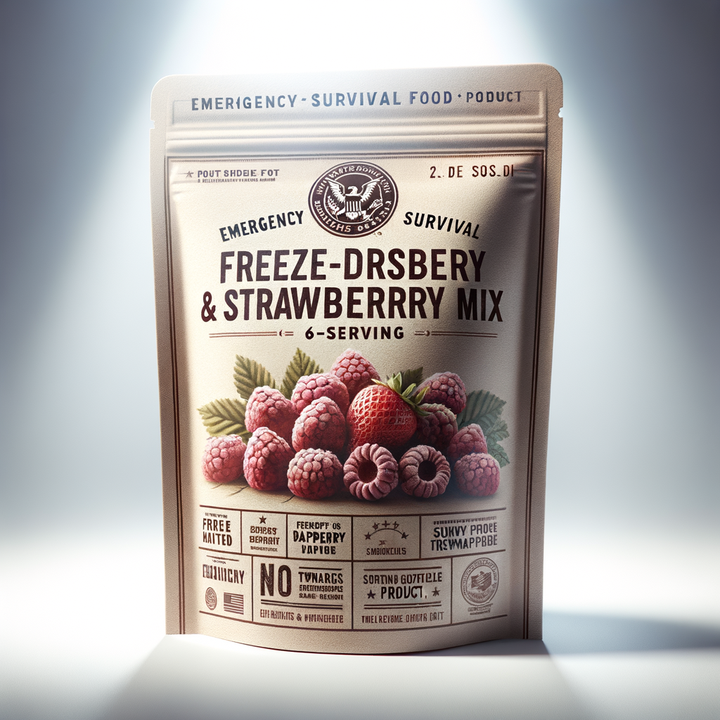 Freeze-Dried Raspberry & Strawberry Mix (6-Serving) — Food & MREs emergency preparedness gear