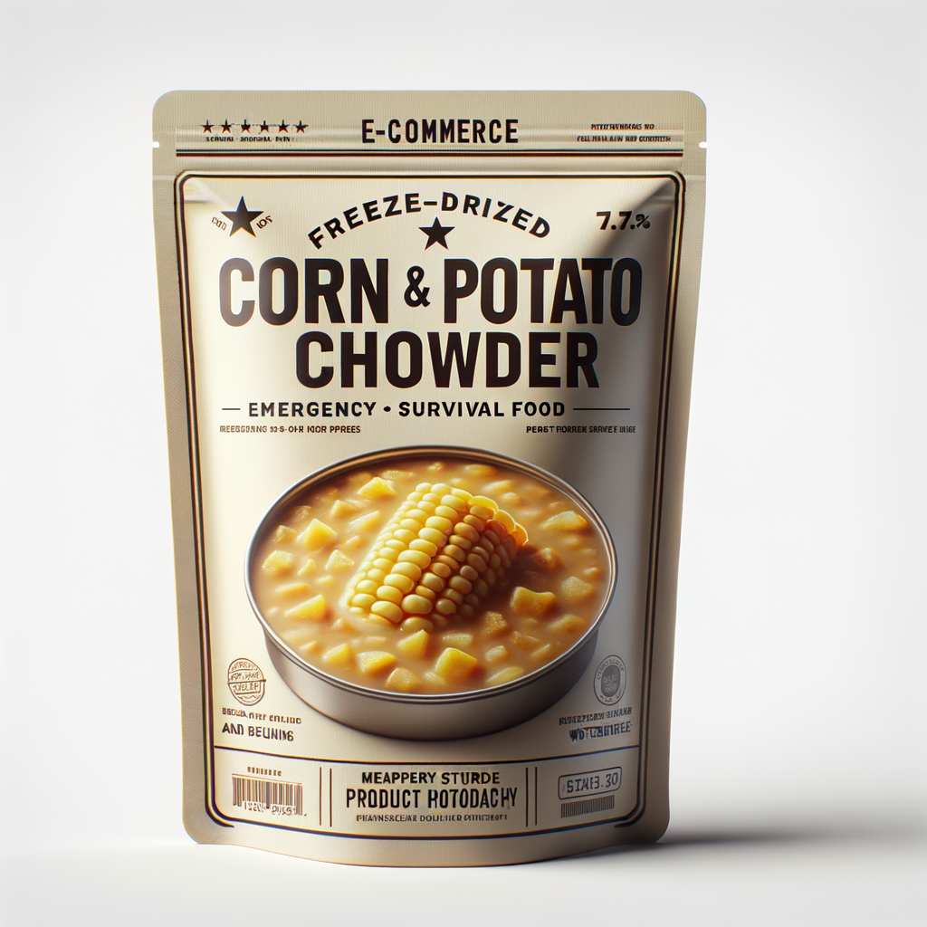 Freeze-Dried Corn & Potato Chowder (4-Serving) — Food & MREs emergency preparedness gear