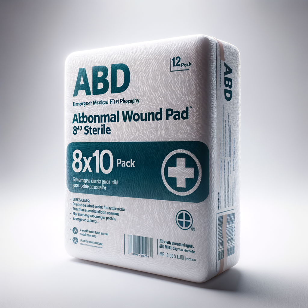 ABD Abdominal Wound Pad 8x10 Sterile (12-Pack) — First Aid & Medical emergency preparedness gear