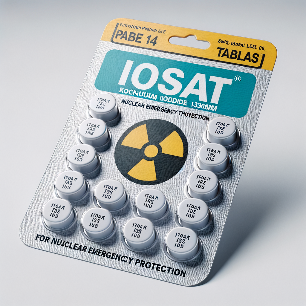 IOSAT Potassium Iodide 130mg Tablets (14 Tablets) — First Aid & Medical emergency preparedness gear