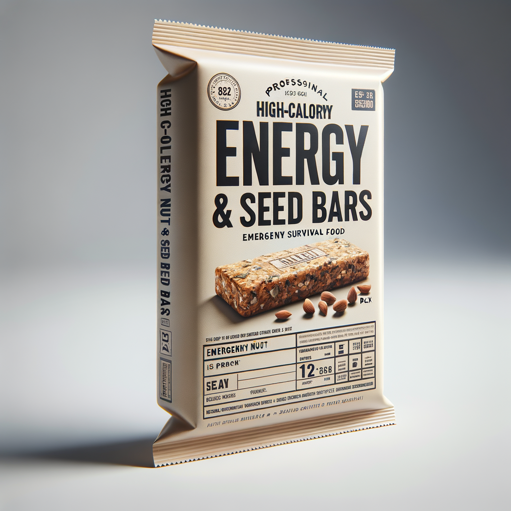 High-Calorie Energy Nut & Seed Bars 12-Pack — Food & MREs emergency preparedness gear