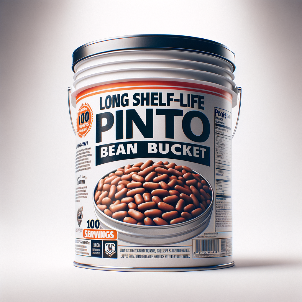 Long-Shelf-Life Pinto Bean Bucket (100 Servings) — Food & MREs emergency preparedness gear
