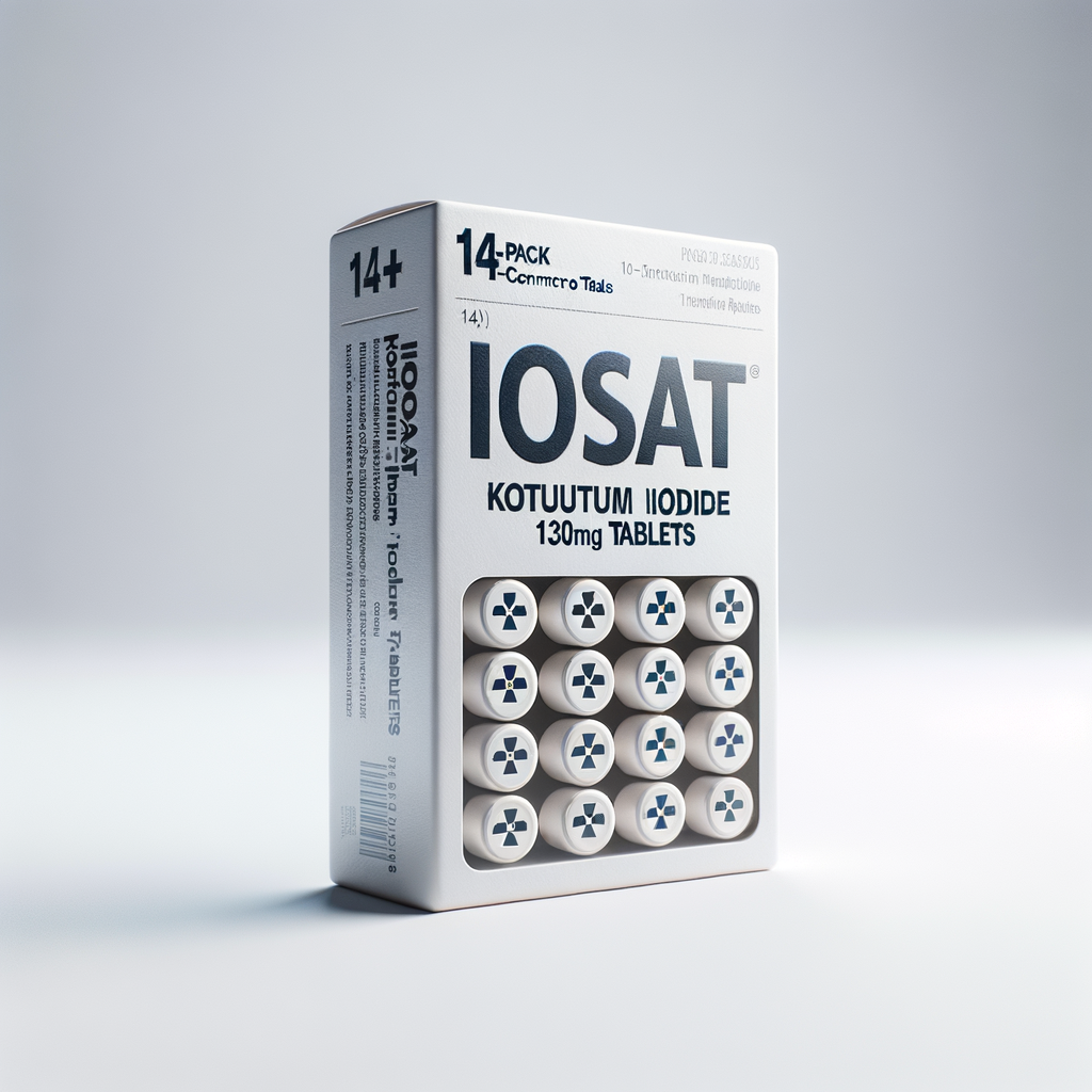IOSAT Potassium Iodide 130mg Tablets (14 Tablets) — CBRN & Radiation Protection emergency preparedness gear