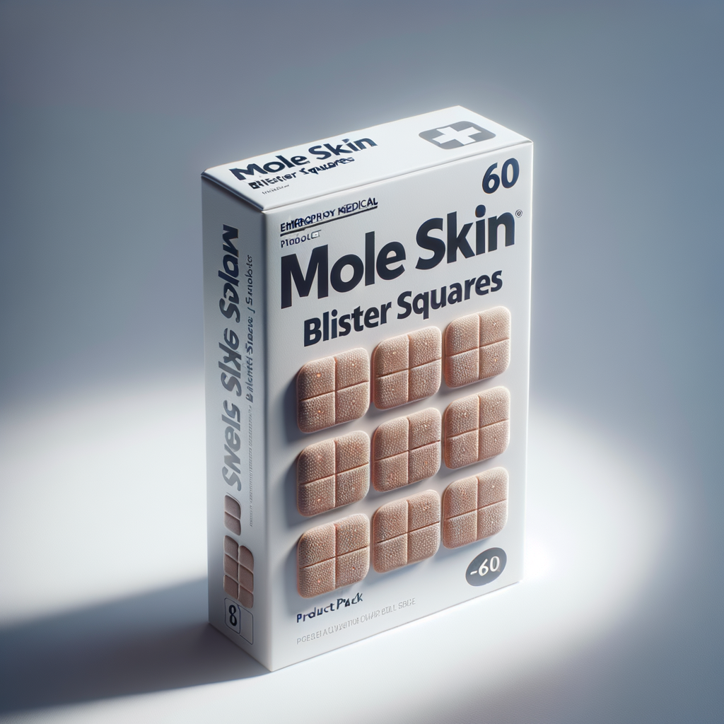 Mole Skin Blister Squares (60-Count) — First Aid & Medical emergency preparedness gear