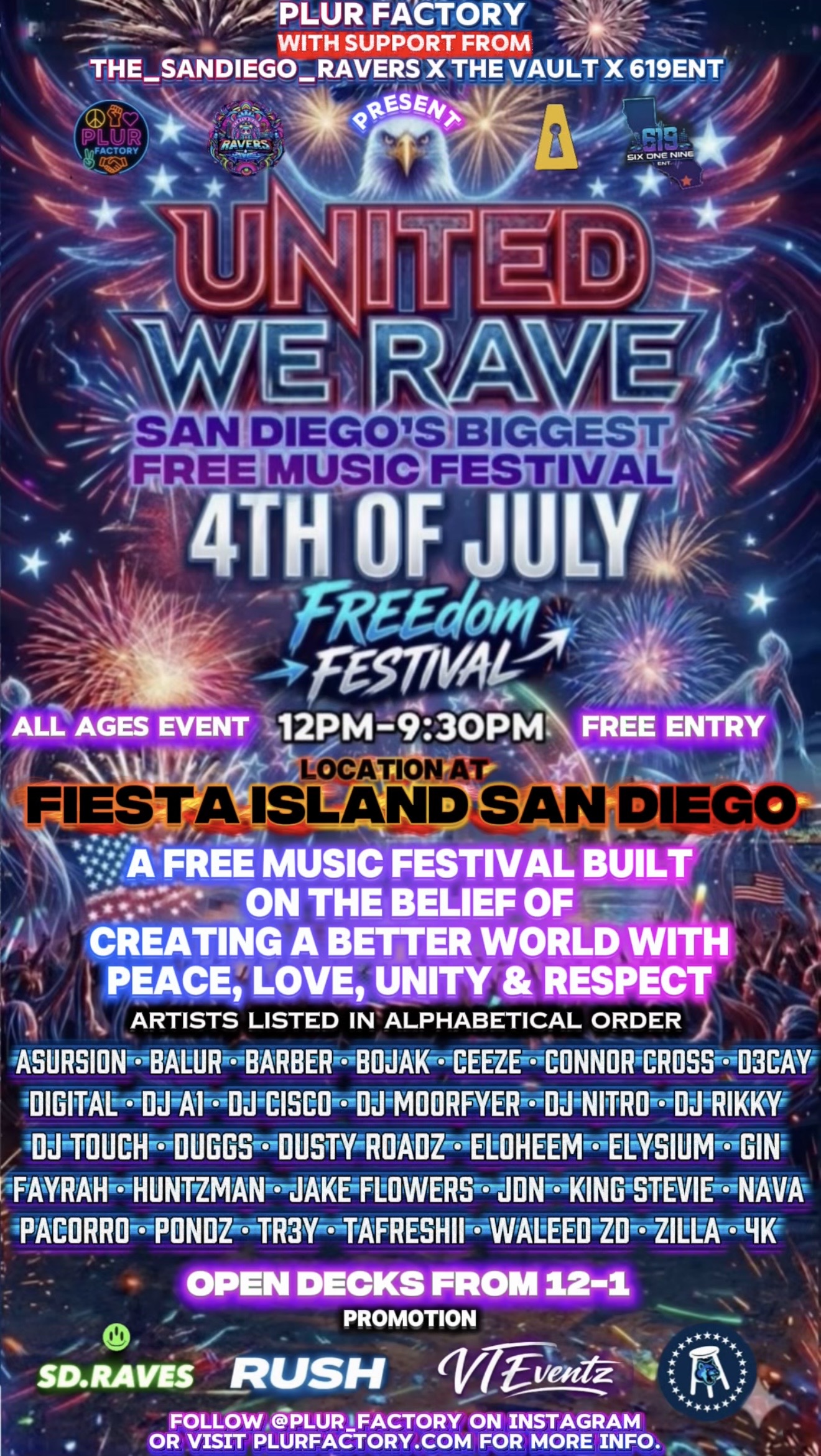 United We Rave: 4th Of July Freedom Festival 