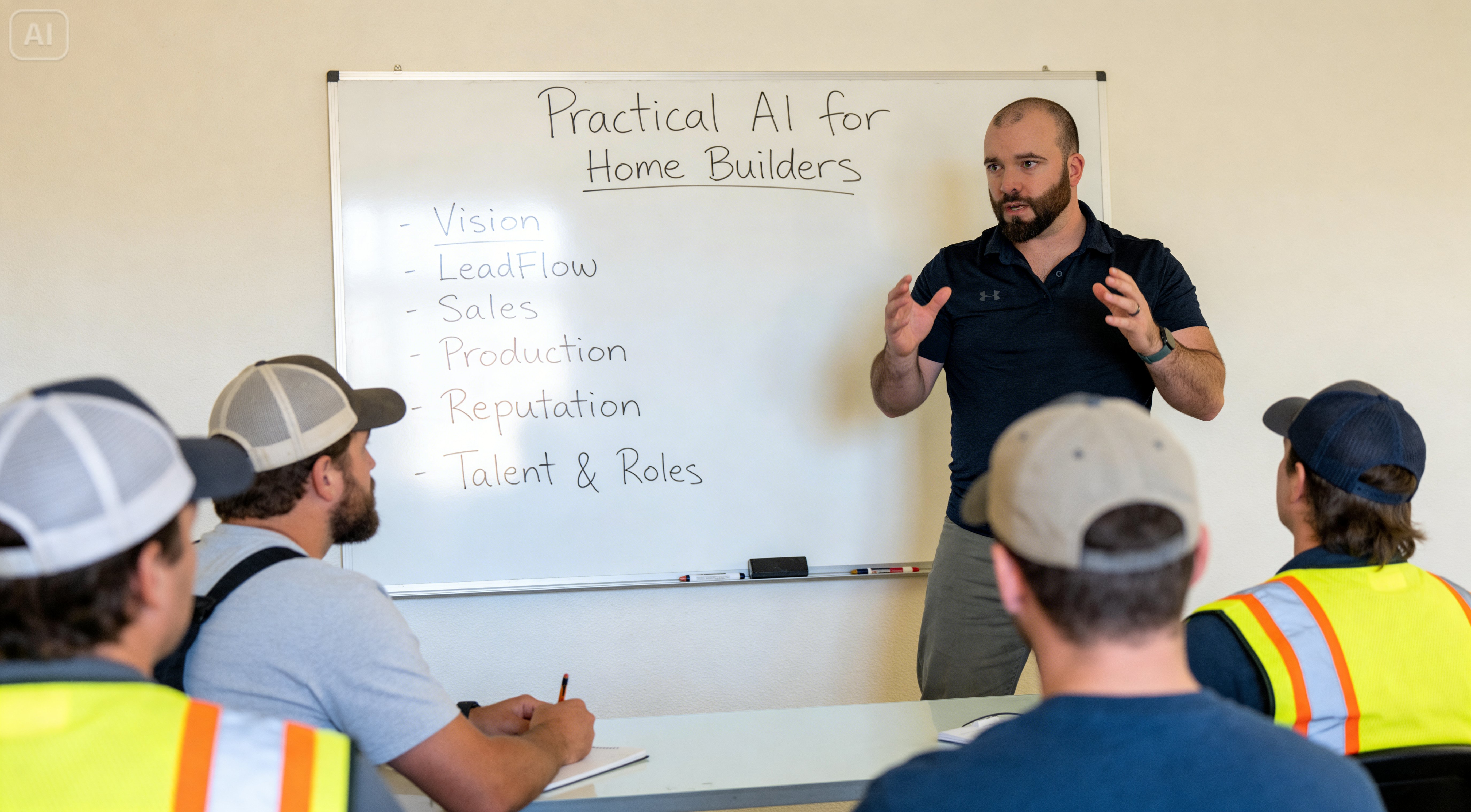 Grant Fuellenbach teaching a class of contractors — GO First Consulting