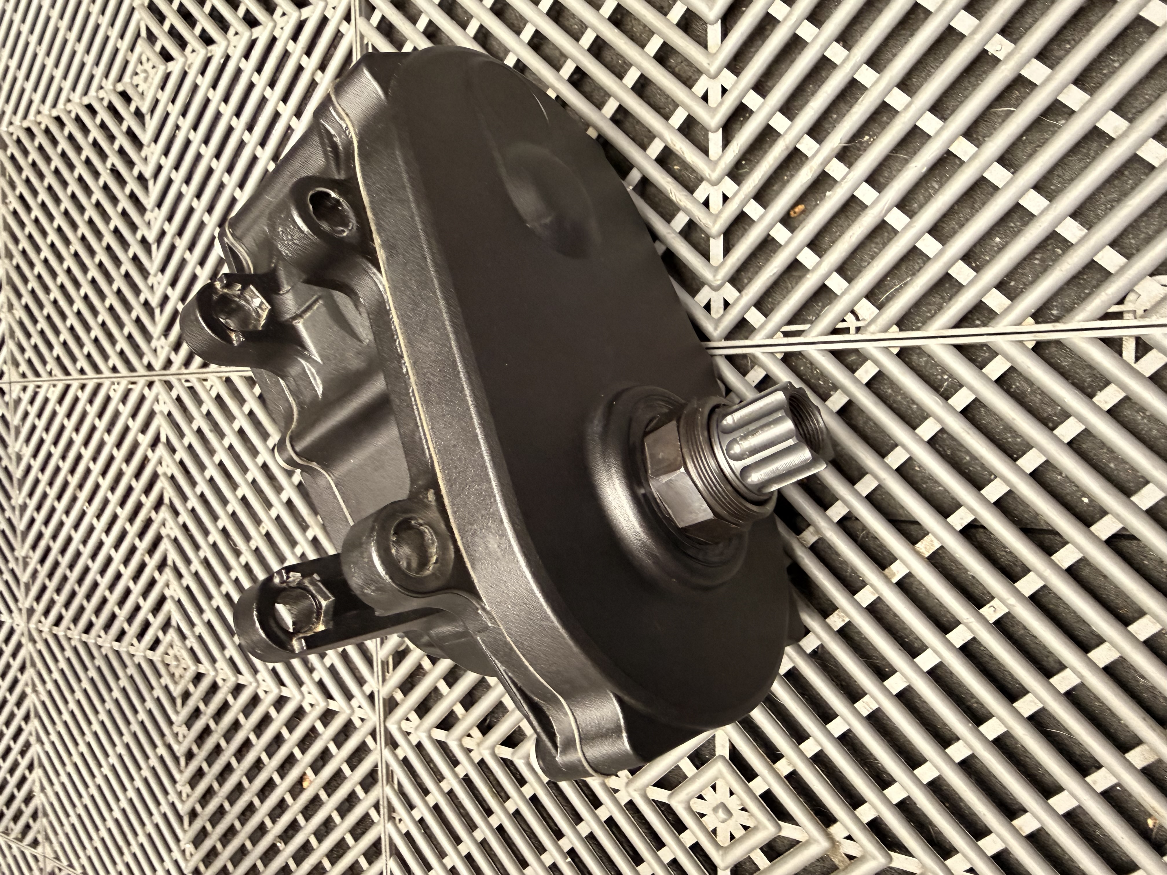 Motor housing exterior photographed during repair work