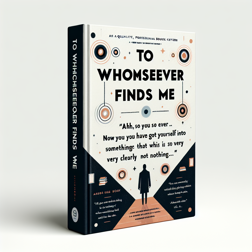 To Whom so ever FInds Me cover