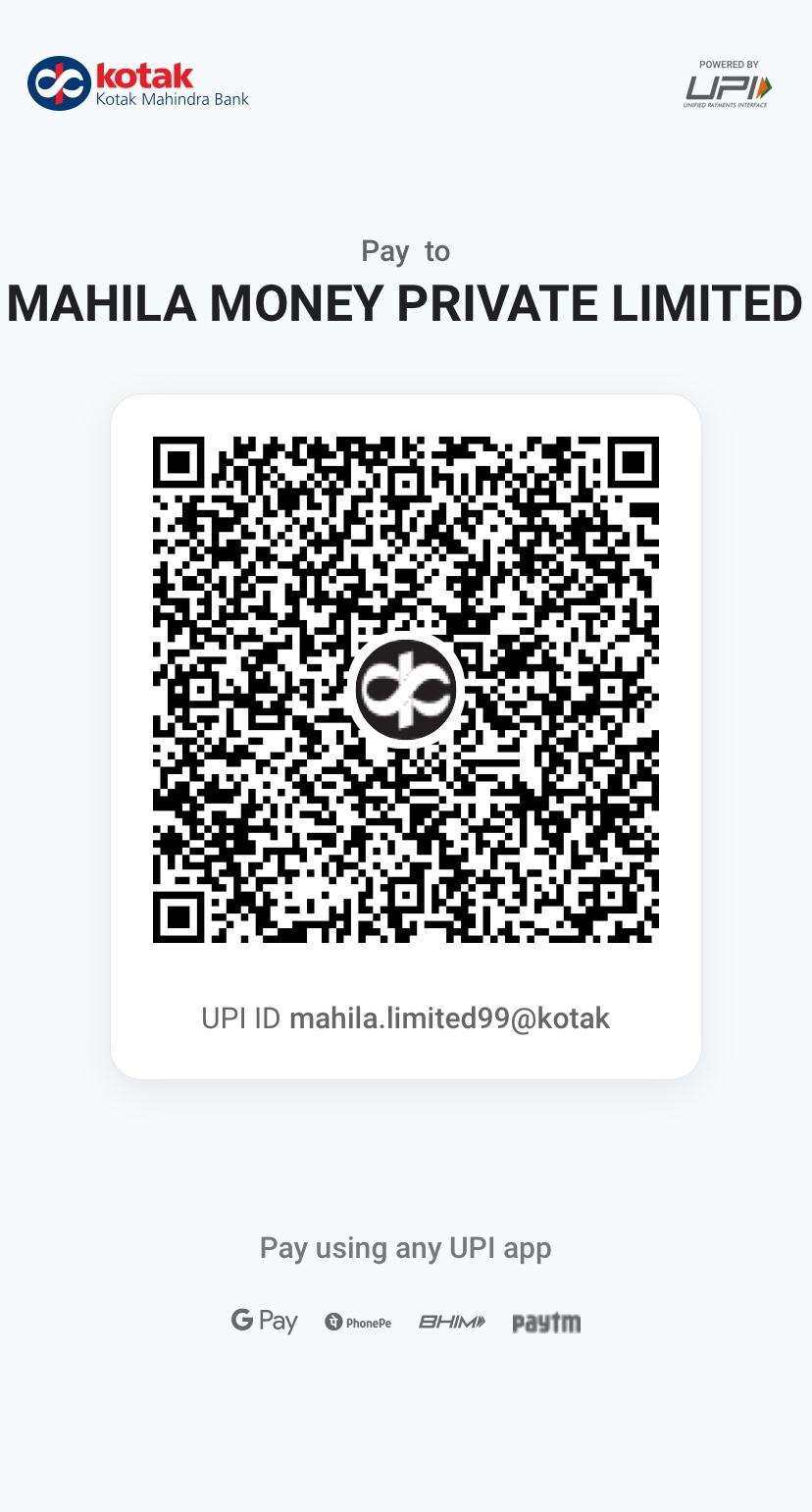 UPI QR Code — scan to pay ₹499/month to MAHILA MONEY PRIVATE LIMITED