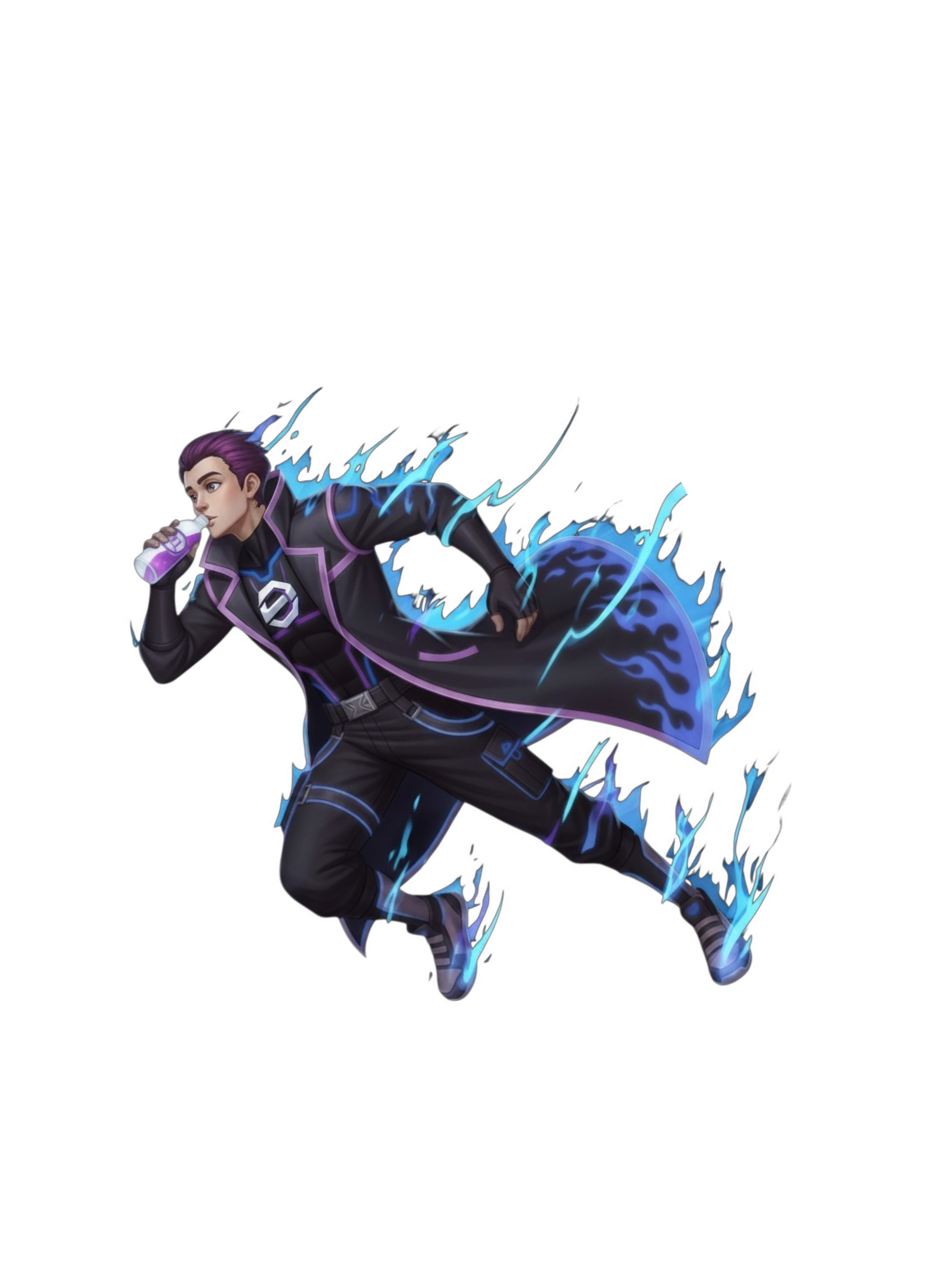 OverSpeed surges — blue energy flames