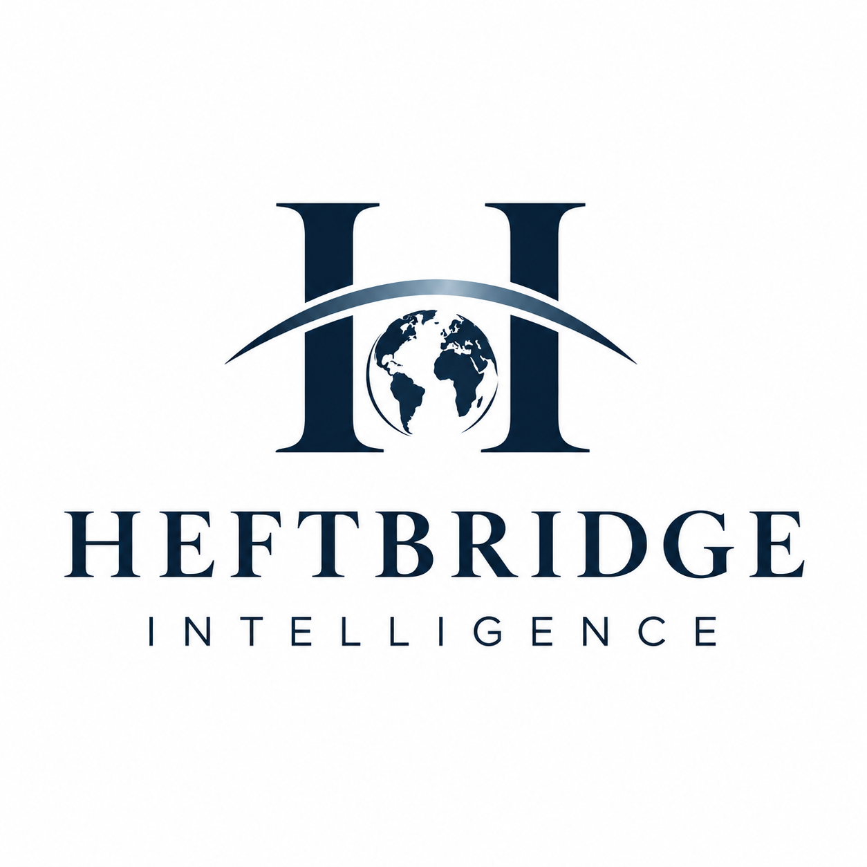 Heftbridge Intelligence bridge and globe logo