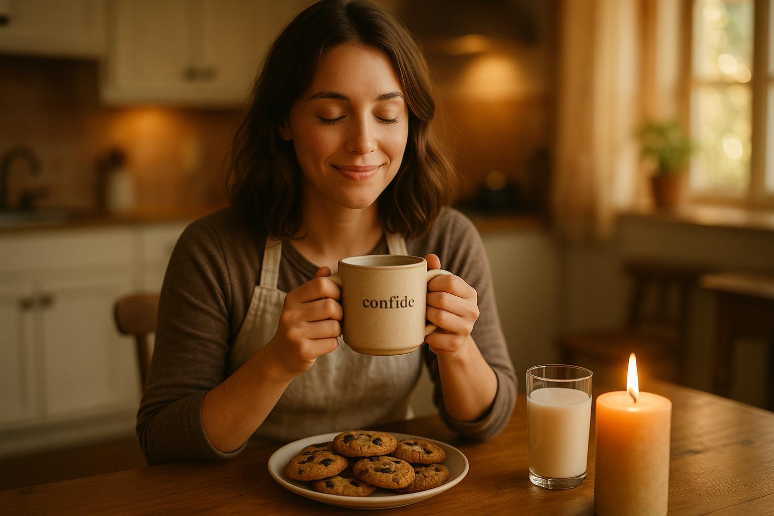 Warm kitchen scene — a safe, cozy place to talk